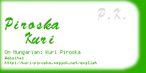 piroska kuri business card